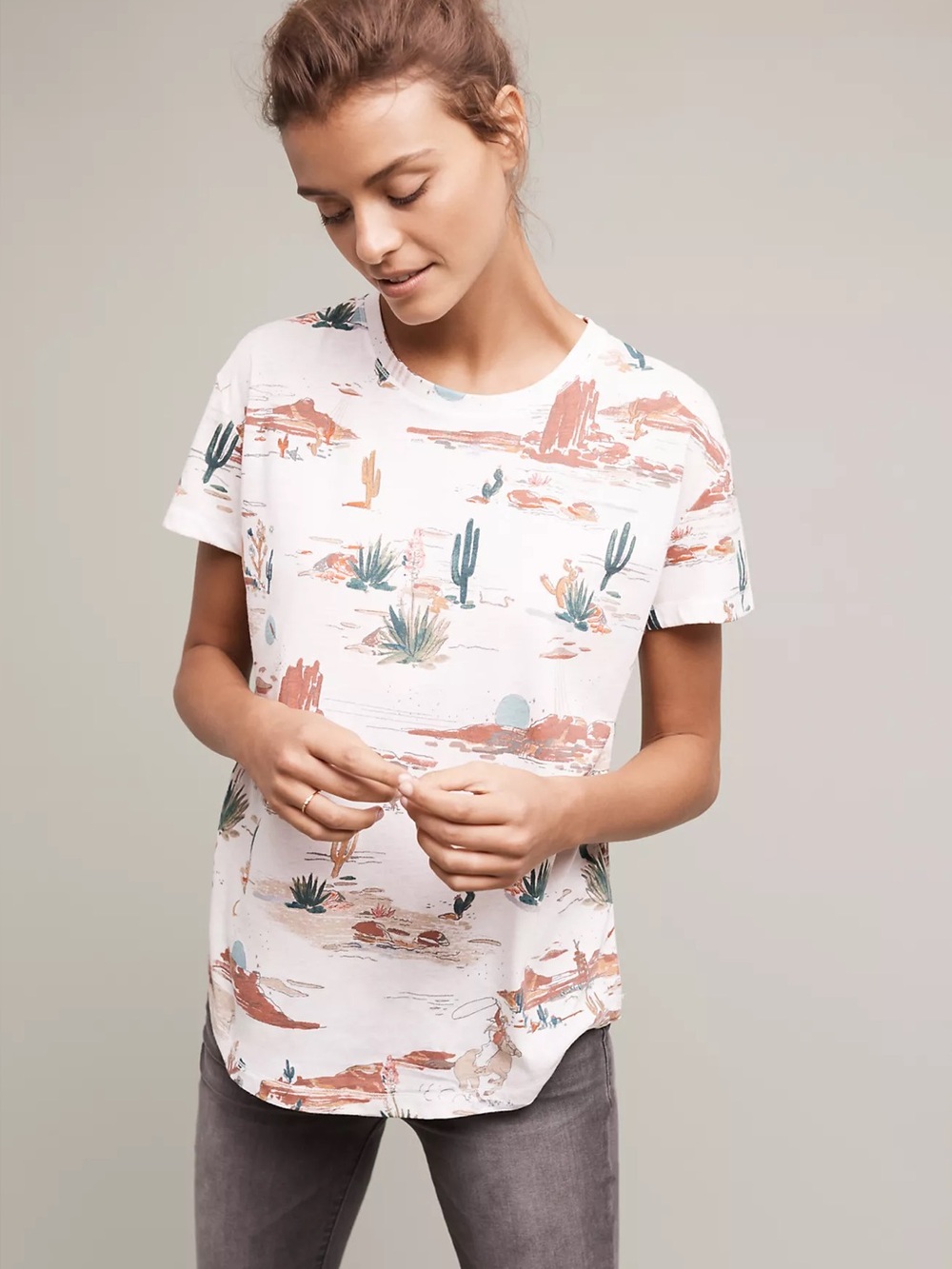 Anthropologie Wild West Tee T-Shirt Weatern Cowgirl Rodeo Size Medium